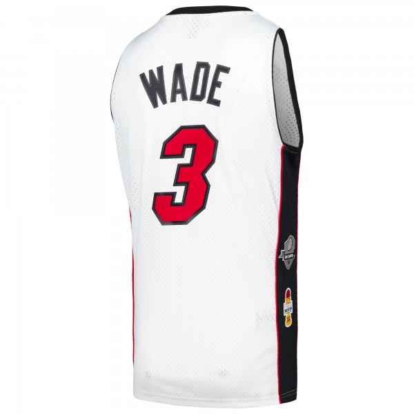 Unisex Miami Heat Dwyane Wade Mitchell & Ness White Hall of Fame Class of 2023 Throwback Swingman Jersey