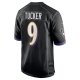 Men's Baltimore Ravens Justin Tucker Nike Black Player Game Jersey