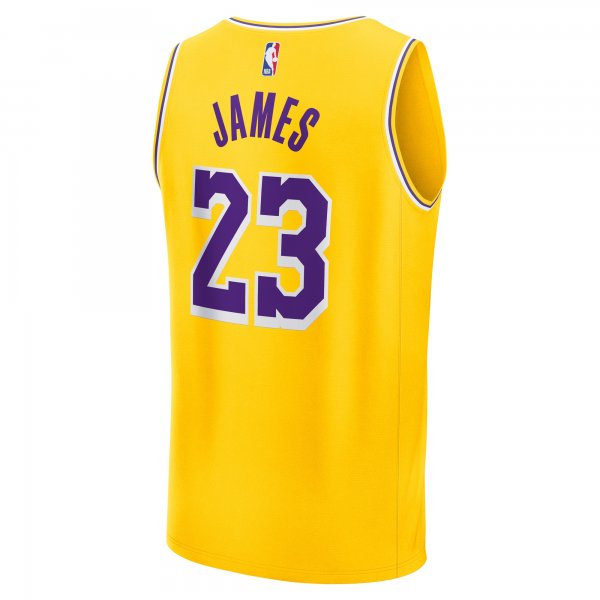 Men's Los Angeles Lakers LeBron James Fanatics Gold Fast Break Replica Jersey - Icon Edition