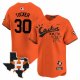 Men's Houston Astros #30 Kyle Tucker Cactus Jack Stitched Limited Cool Base Orange Jersey