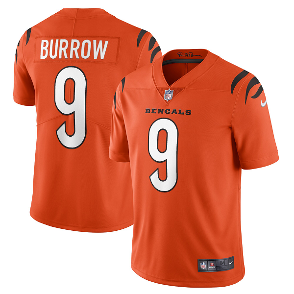 Men's Cincinnati Bengals Joe Burrow Nike Orange Alternate Vapor Limited Jersey