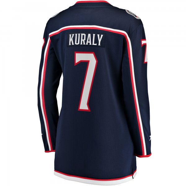 Women's Columbus Blue Jackets Sean Kuraly Fanatics Navy Home Breakaway Player Jersey