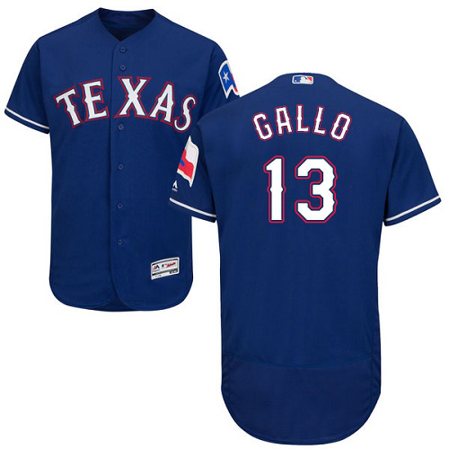 Texas Rangers #13 Joey Gallo Blue Flexbase Collection Stitched MLB Jersey