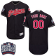 Cleveland Indians Navy World Series Men's Customized Flex Base MLB Jersey