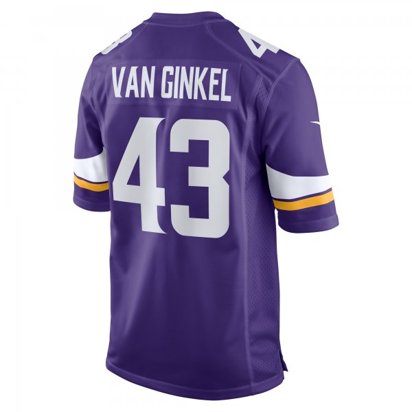 Men's Minnesota Vikings Andrew Van Ginkel Nike  Purple Team Game Jersey