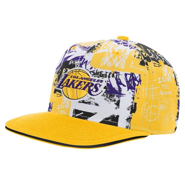 Los Angeles Lakers White And Yellow Cap