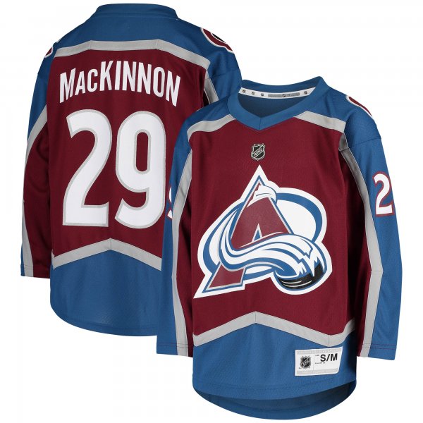 Youth Colorado Avalanche Nathan MacKinnon Burgundy Home Replica Player Jersey