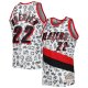 Men's Portland Trail Blazers Clyde Drexler Mitchell & Ness White 1991-92 Hardwood Classics Doodle Swingman Jersey