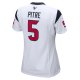 Women's Houston Texans Jalen Pitre Nike White Game Player Jersey