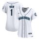 Women's Seattle Mariners Nike White #1 Mom Home Limited Jersey