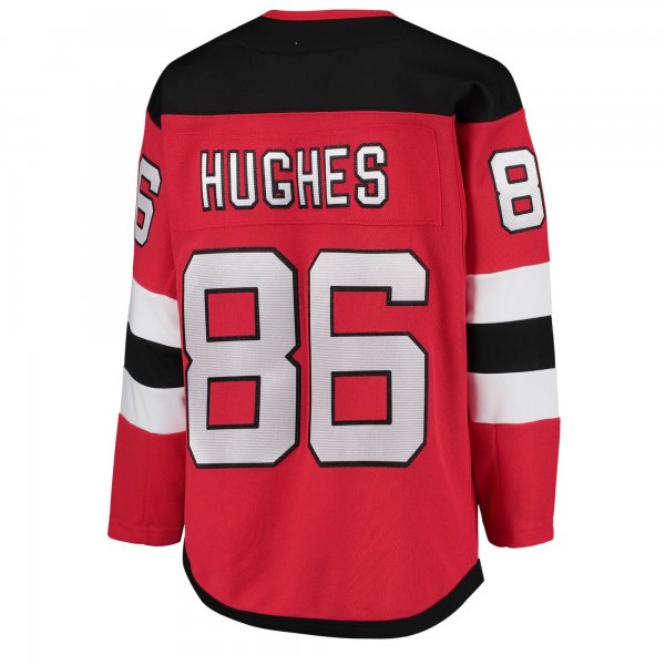 Youth New Jersey Devils Jack Hughes Red Home Premier Player Jersey