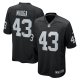 Men's Las Vegas Raiders Kanai Mauga Nike  Black Team Game Jersey