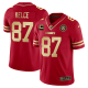 Youth Kansas City Chiefs #87 Travis Kelce Vapor Black Red Gold Limited All Stitched Jersey