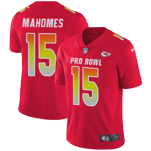 Nike Kansas City Chiefs #15 Patrick Mahomes Red Youth Stitched NFL Limited AFC 2019 Pro Bowl Jersey